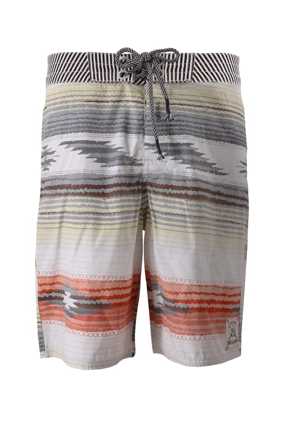 Men’s Premium Surf Board Shorts Summer Swimwear Beach Swim Trunks (Orange - 3M31WZ014, 32)