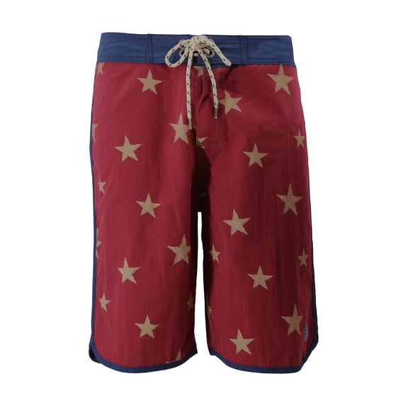 3rd & Army Men’s Premium Surf Board Shorts Summer Swimwear Beach Swim Trunks (Red - 3M31WZ026, 30)
