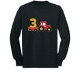thumbnail image 1 of 3rd Birthday Construction Party 3 Year Old Boy Toddler/Kids Long sleeve T-Shirt 3T Black, 1 of 3