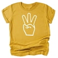 thumbnail image 1 of 3rd Birthday Hand with Three Fingers T-Shirts for Girls and Boys Third Birthday Outfit White on Mustard Shirt 3T, 1 of 2