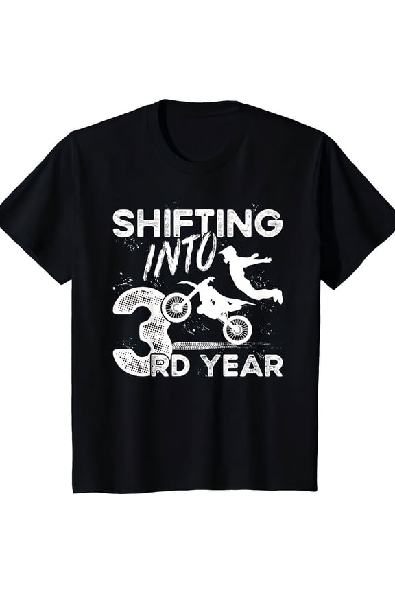 3rd Birthday Party Dirt Bike Boy 3 Year Old Dirt Biker T-Shirt