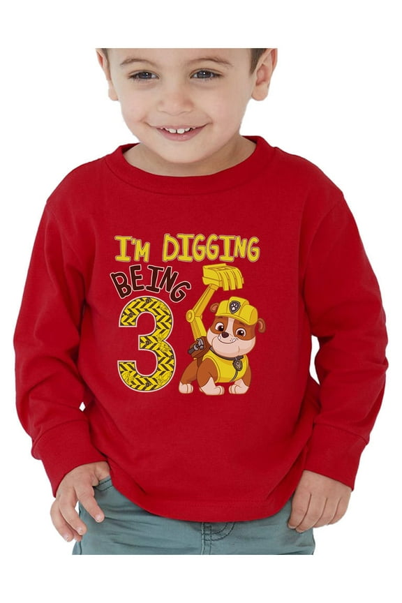 3rd Birthday Shirt 3 Year Old Boy Gift Tractor Paw Patrol Shirts for Boys