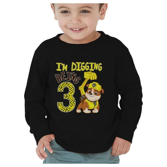 3rd Birthday Shirt 3 Year Old Boy Gift Tractor Paw Patrol Shirts for Boys