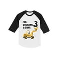 thumbnail image 1 of 3rd Birthday Shirt Boy 3 Year Old Construction Party Toddler Boys Shirts 2T black/white, 1 of 7