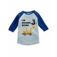 thumbnail image 1 of 3rd Birthday Shirt Construction Party Gift 3 Year Old 3/4 Sleeve Toddler Raglan Shirt Blue 2T, 1 of 11