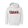 thumbnail image 1 of 3rd Birthday Toddler Hoodie Red Three Boys Girls Cute Hoodie I'm Three Red Three Fleece Hooded Sweatshirt for Kids, 1 of 4
