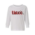 thumbnail image 1 of 3rd Birthday Toddler Long Sleeve Shirt I'm Three Boys Shirt Girls T-Shirt Red Three Kids T-Shirt, 1 of 4