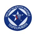 thumbnail image 1 of 3rd Bn 6th Marines Tufelhunden Patch – Plastic Backing, 1 of 1