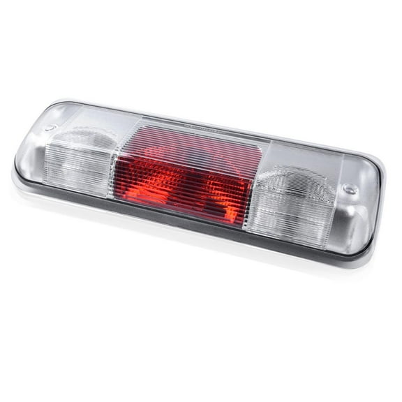 3rd Brake Light Fit for 2004-2008 Ford F150 Truck Third Brake Lights Assembly High Mount Center Rear Roof Third Cargo Light Parking Light Halogen Clear/Red Lens Black Housing