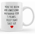 thumbnail image 1 of 3rd For Husband, 3 Year Anniversary Mug For Him, 3rd Wedding For Him, 3 Year s For Husband, Ceramic Novelty Coffee Mug, Tea Cup, Gift Pr, 1 of 2