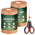 thumbnail image 1 of 3rd Gen Copper Mesh Rodent Control Kit, 100% Pure Copper Wool for Slugs Snail Pest Bird Mice Rat Control, 2 Rolls Mesh Roll Wrap Wire with Scissors, 1 of 6