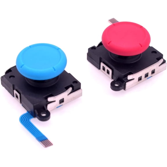 3rd Gen Replacement Analog Joystick Compatible with Nintendo Switch Joy-Con & Switch Lite, Left/Right Thumbstick Module (Blue + Red, 2-Pack)