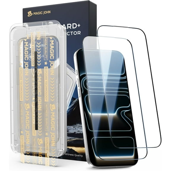3rd Gen Upgraded for iPhone 17 Pro Screen Protector 6.3 Inch,HD Clear,Shatterproof Tempered Film,Auto Dust-Elimination,Bubble Free,Easy Installation,2 Pack