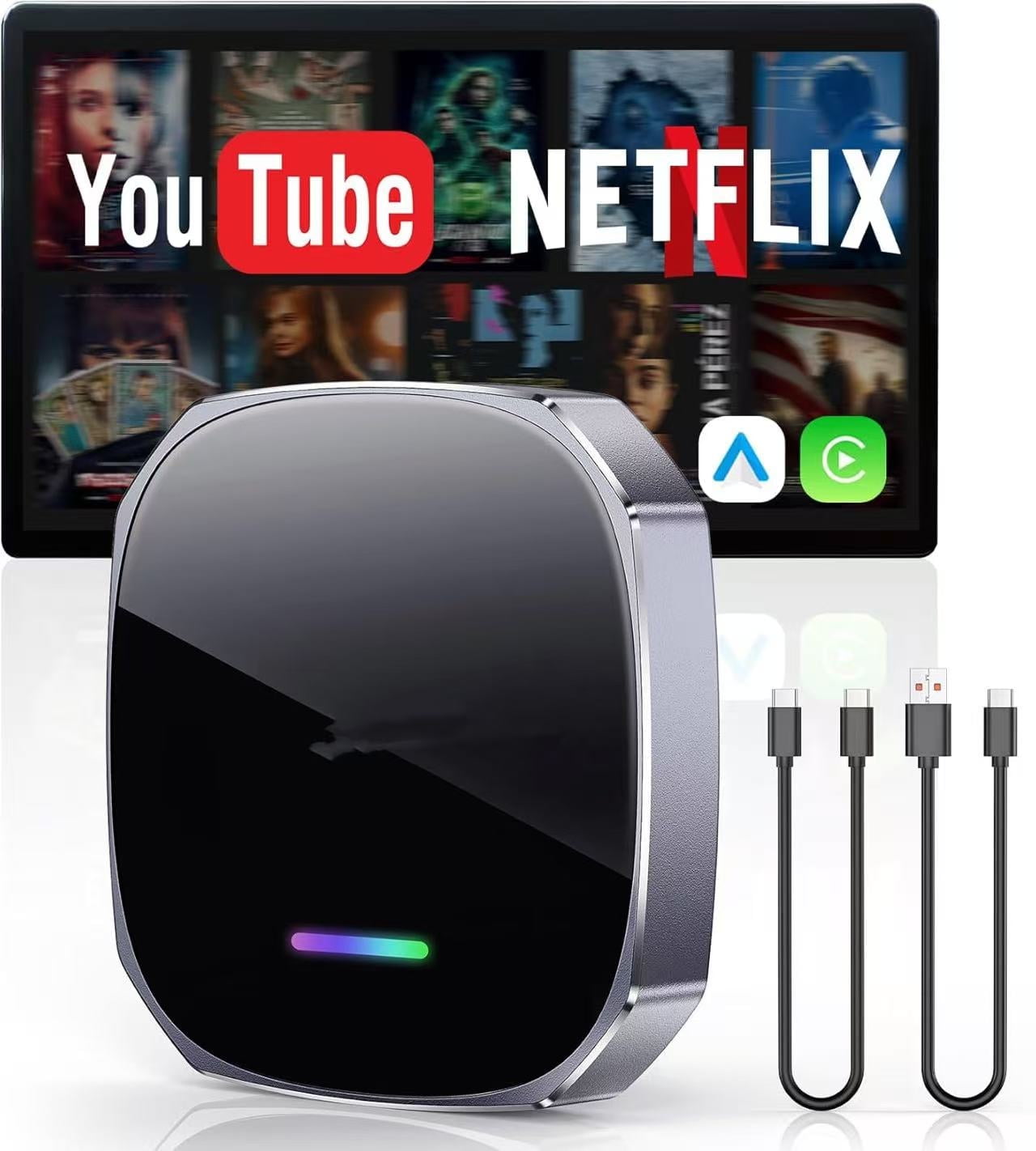 3rd-Gen Wireless Carplay Adapter, Mini Apple Carplay & Android Auto Wireless Adapter for Car, Support Netflix/YouTube/TF Card, No Lag, Plug and Play, Fit with iPhone iOS10+/Android 11 3rd-Gen Wireless Carplay Adapter, Mini Apple Carplay & Android Auto Wireless Adapter for Car, Support Netflix/YouTube/TF Card, No Lag, Plug and Play, Fit with iPhone iOS10+/Android 11
