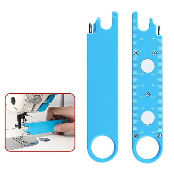 3rd Generation Magnetic Needle Threader with Ruler & Magnifier, Anti-Prick Finger Protection Sewing Tool Kit, Multi-Function Sewing Accessories for Precise Craft and Repair
