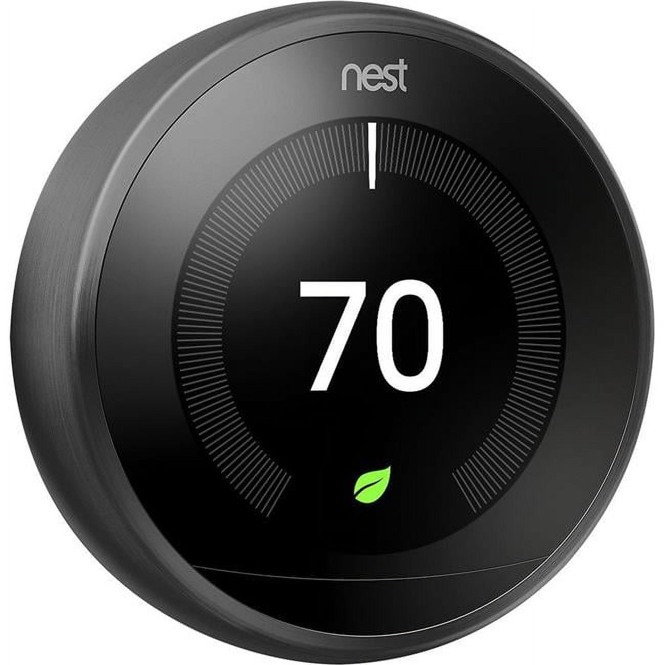 Black Programmable Smart Thermostat with LCD Display