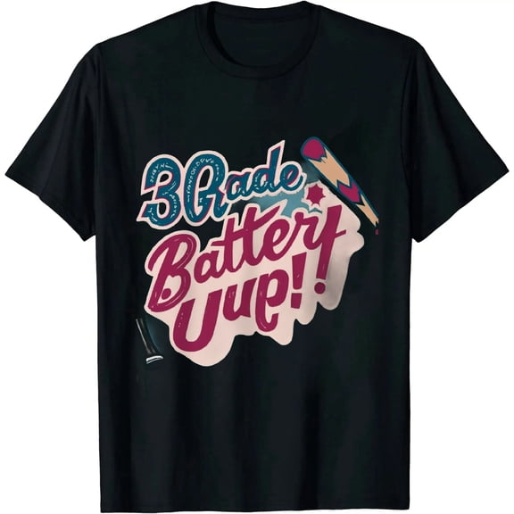 3rd Grade Back To School Shirt 3rd Grade Batter Up Baseball T-Shirt