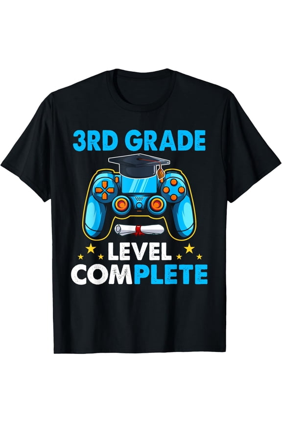 3rd Grade Level Complete Last Day Of School Graduate T-Shirt