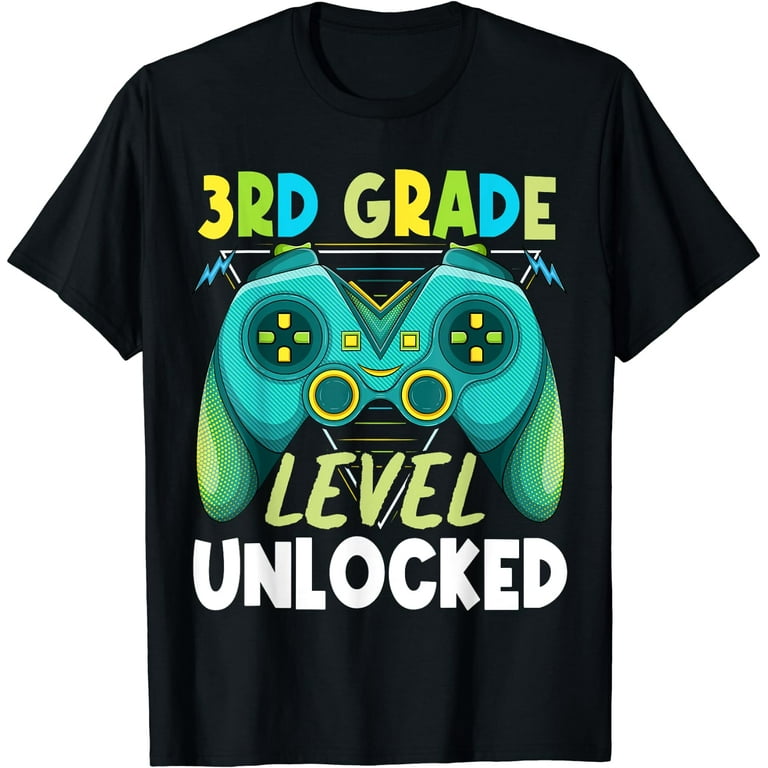 Level 3rd Grade Unlock - First Grade Tshirt For Kids Boys Level 3rd Grade Unlock - First Grade Tshirt For Kids Boys