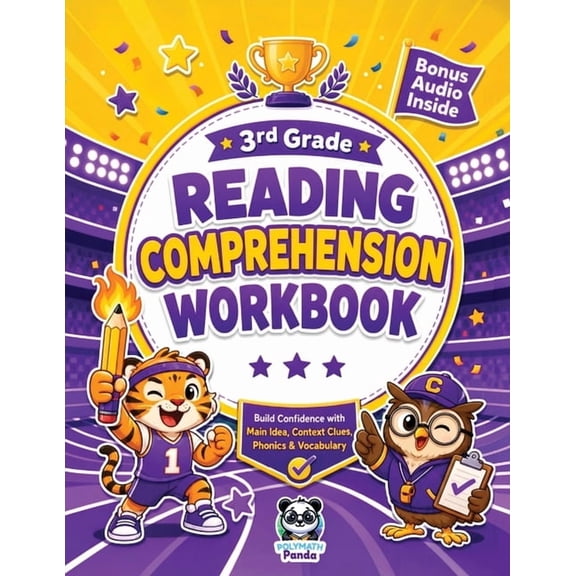 3rd Grade Reading Comprehension Activity Workbook: Learning Common Core Themes, Characters & Settings Context Clues, Mai, (Paperback)