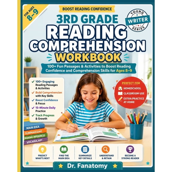 3rd Grade Reading Comprehension Workbook: 100+ Fun Passages & Activities to Boost Reading Confidence and Comprehension S, (Paperback)