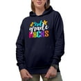 thumbnail image 1 of 3rd Grade Rocks, School Teacher, Navy Blue Hooded Sweatshirt or Hoodie, 2XL, 1 of 5