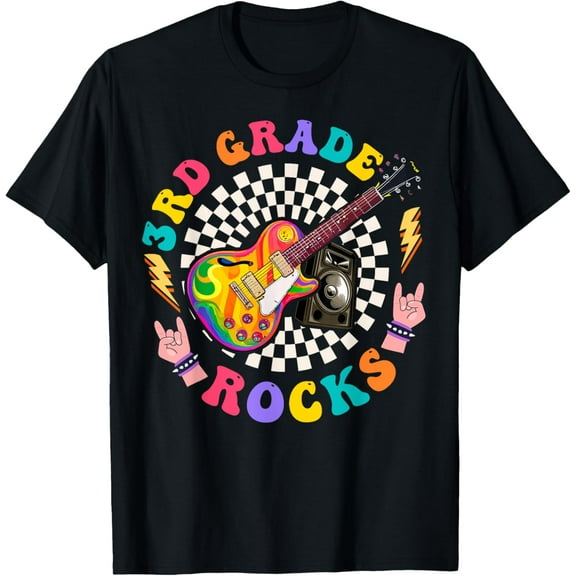 3rd Grade Rocks Third Grader Teacher Student Back to School T-Shirt