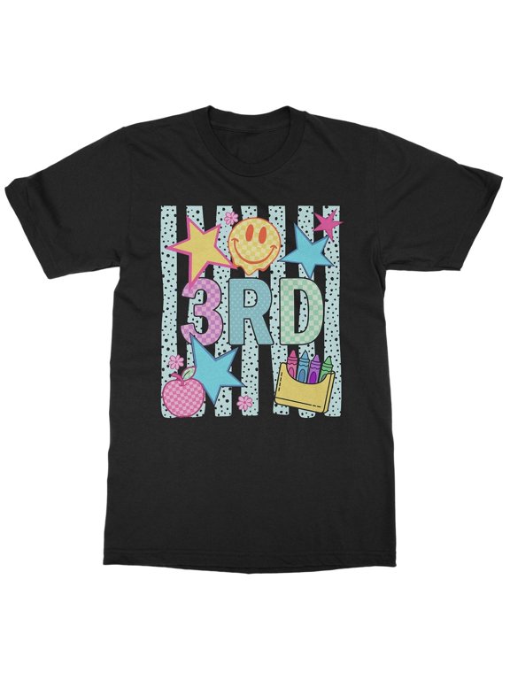 3rd Grade Smiley Stars Classroom T-Shirt