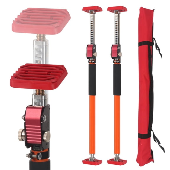 3rd Hand Adjustable Support System, Durable Steel Support Rods for Cabinet Jacks, Cargo Bars, and Drywall - Extends from 24" to 40", 2 Pack Load-bearing capacity 264 lb (120 kg)
