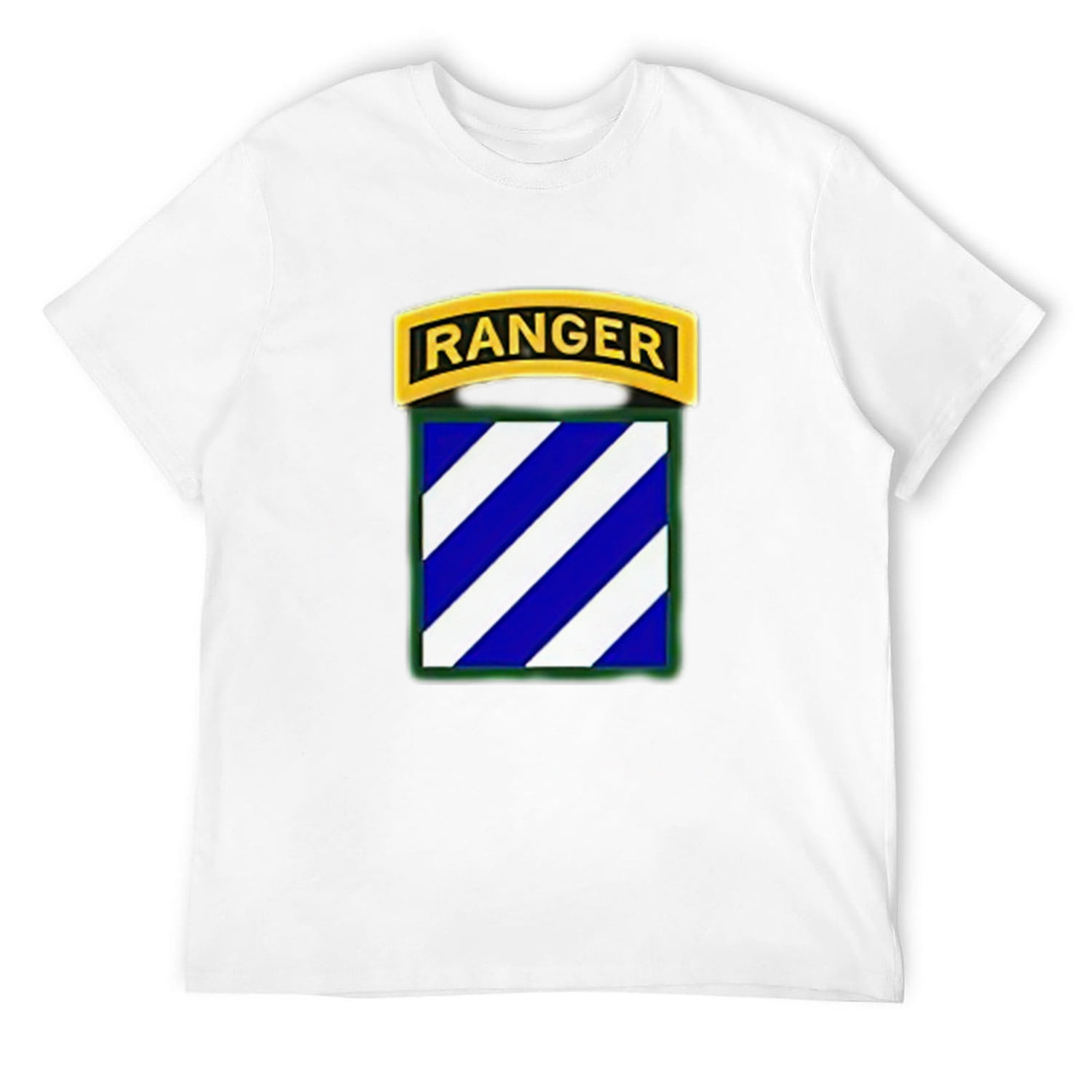 3rd Infantry Division (ID) Patch with Ranger Tab T-Shirt White Large ...