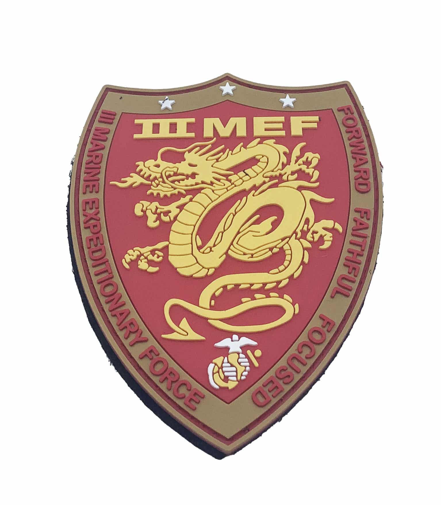 3rd MEF Marine Expeditionary Force PVC Patch – With Hook and Loop ...