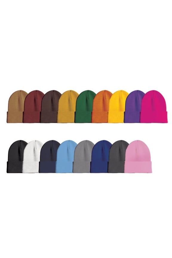 Outlet Knit Winter Ski Hat - One Size Fits Most Cap (White)