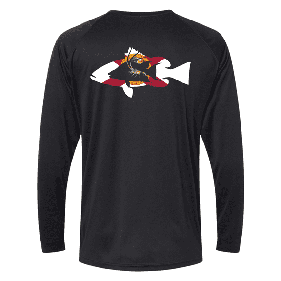 3rd Reef Line Men's Caicos with FL Flag Diver Design UPF50 Sun shirt