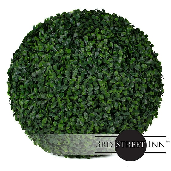 3rd Street Inn 15" Artificial Large Boxwood Topiary Balls - 2 Pack