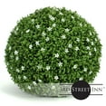 thumbnail image 1 of 3rd Street Inn 15" Artificial Large White Flower Topiary Ball - 8 Pack, 1 of 4