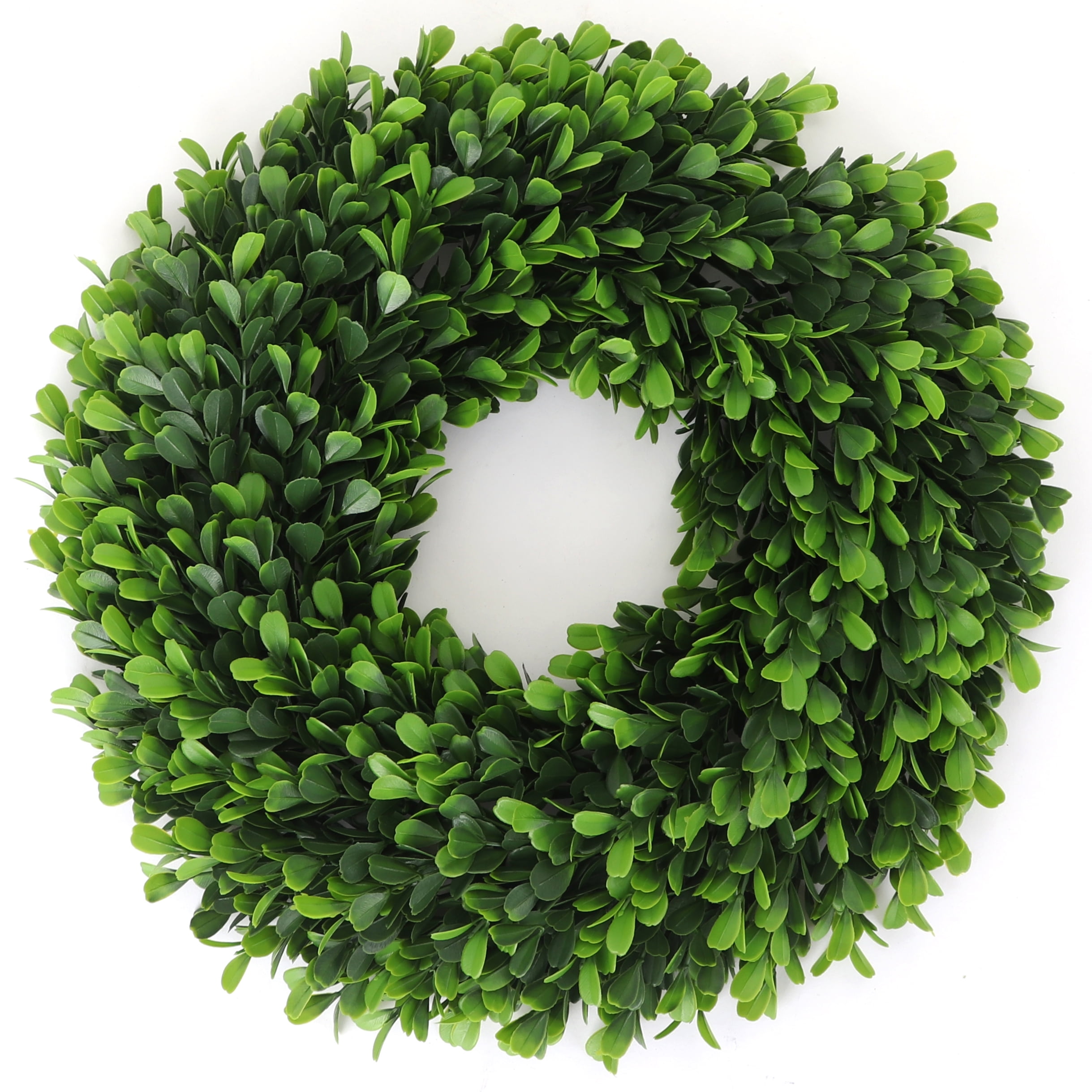 Green Artificial Eucalyptus and Cotton Front Door Wreath