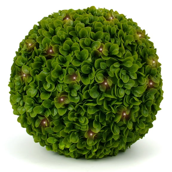3rd Street Inn 19"Jasper Lighted Topiary Ball - Pre-Lit Artificial Plant - 1-pack