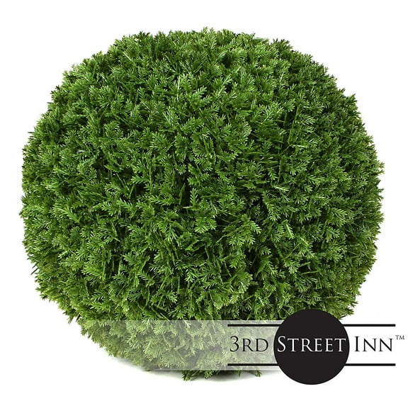 3rd Street Inn 7" Artificial Small Cypress Topiary Balls - 2 Pack