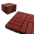 thumbnail image 1 of 3rd Street Inn Acacia Wood Deck Tiles - Clay Finish - Checkered - 10 Pack, 1 of 5