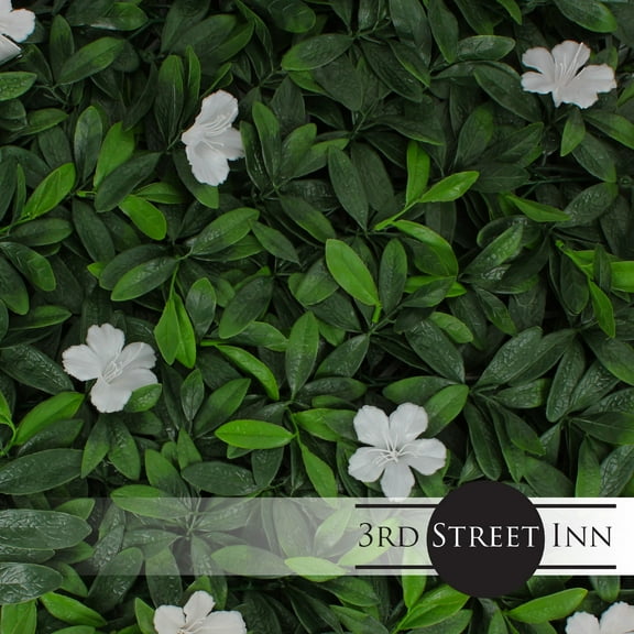 3rd Street Inn Artificial Plant Greenery Panel - White Cuckoo Flower - 2 Pack