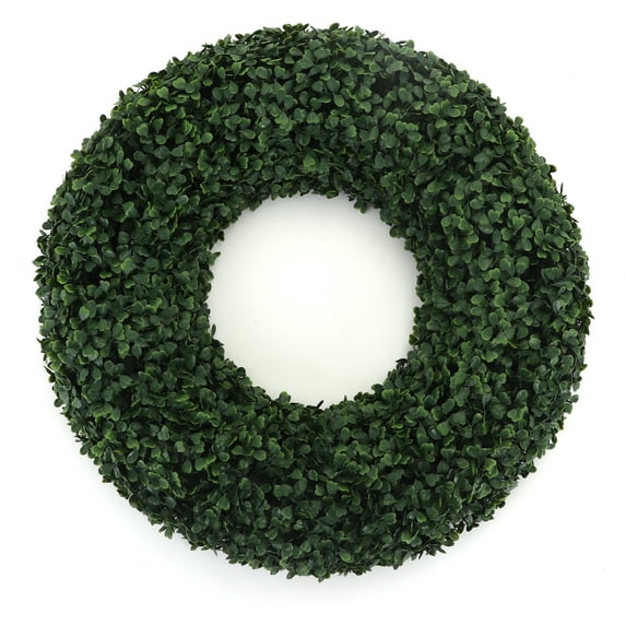 3rd Street Inn Boxwood Wreath - Front Door Wreath - Greenery Wreath - Indoor / Outdoor Wreaths for Front Door - Farmhouse Wreath - Spring Wreath / Summer Wreath (17" / LG) 1 Wreath