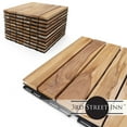 thumbnail image 1 of 3rd Street Inn Teak Wood Deck Tiles - Teak Finish - Straight - 10 Pack, 1 of 4
