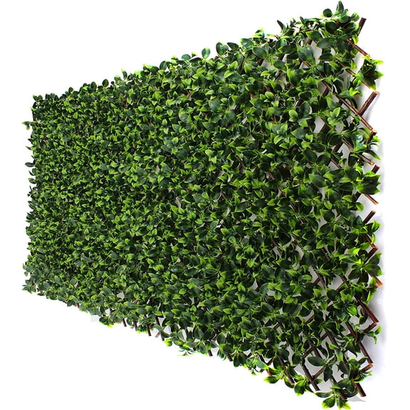 3rd Street Inn Gardenia Leaf Trellis 4-Pack - Bamboo Greenery Panel - Boxwood and Ivy Privacy Fence Substitute - DIY Flexible Fencing (Gardenia)