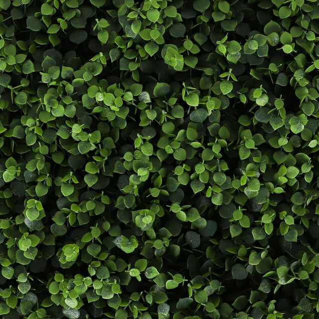 3rd Street Inn Greenery Panel - Artificial Hedge Wall - Fake Plant Wall Backdrop - Privacy Screen - Interlocking Panels - Indoor Outdoor Décor (4, Heart Leaf)