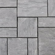 3rd Street Inn Interlocking Slate Stone Tiles (Grey Stone, 6 Pack)
