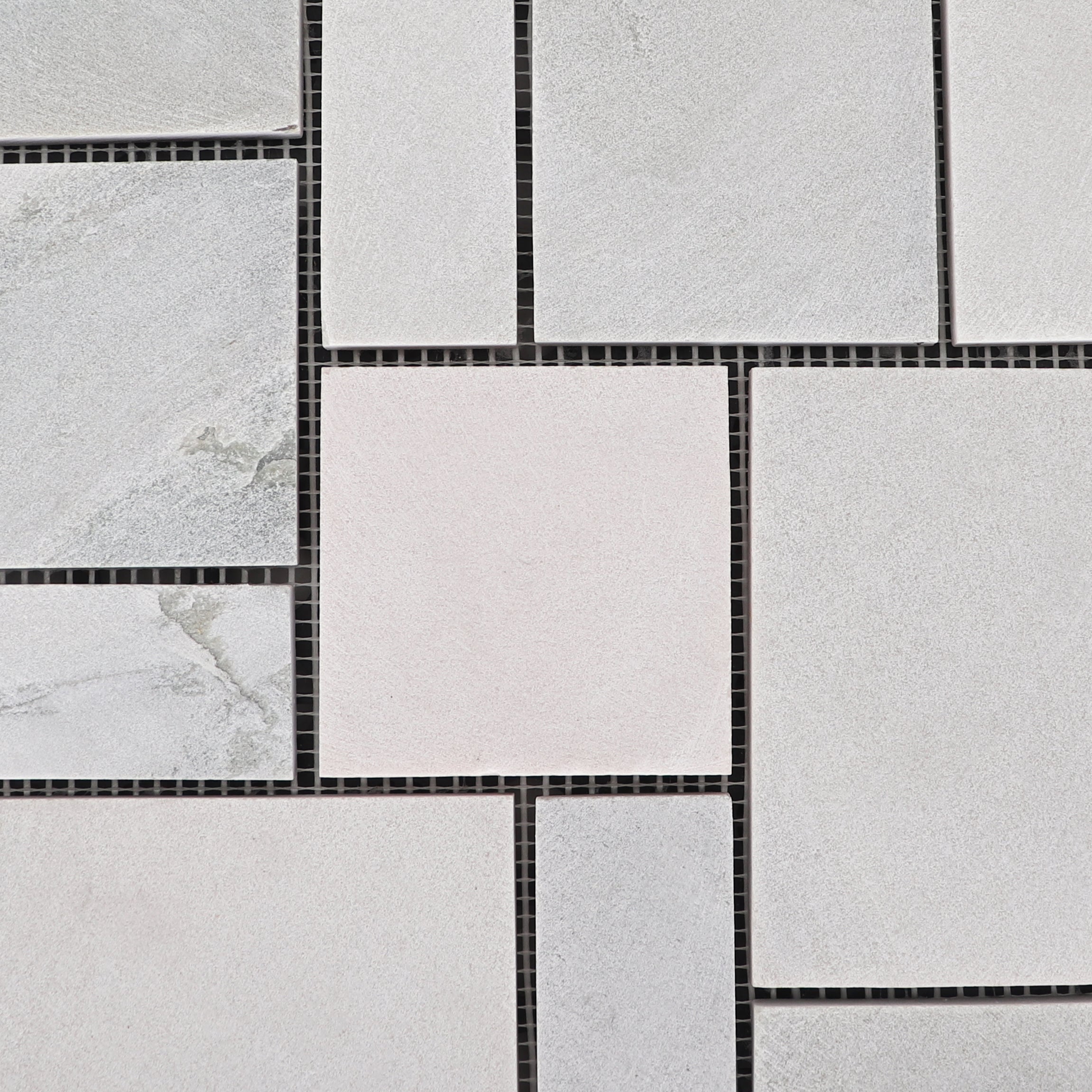 12" x 12" White Slate Interlocking Deck Tiles