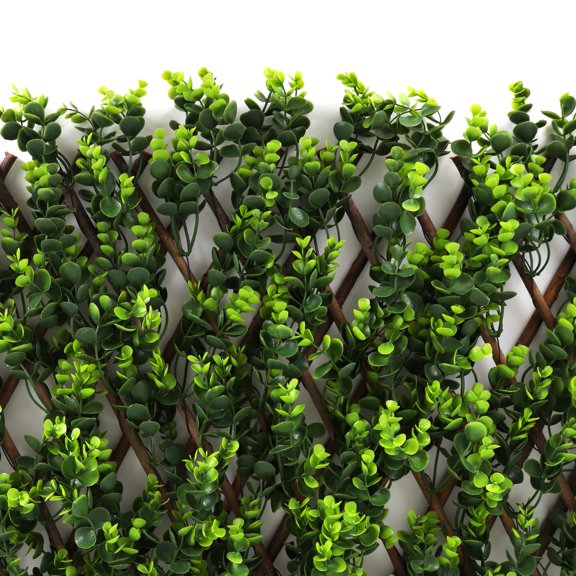 3rd Street Inn Wintergreen Leaf Trellis - Boxwood and Ivy Privacy Fence Substitute - DIY Flexible Fencing  4-Pack