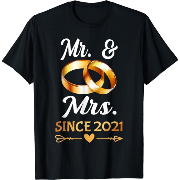 3rd Wedding Anniversary Couple - Mr & Mrs Since 2021 T-Shirt