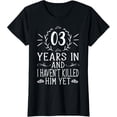 thumbnail image 1 of 3rd Wedding Anniversary Shirts For Her - 3 Years Marriage T-ShirtMen's and women's gift, black and white T-shirt, size: Extra large S-4XL, 1 of 4