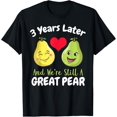 thumbnail image 1 of 3rd Year Wedding Anniversary T-Shirt Gift For Her Him Couple T-Shirt100% cotton, 1 of 5